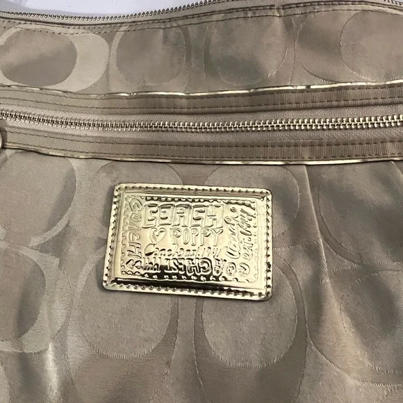 Coach Gold Poppy Signature Fabric Hobo Shoulder Bag - Picture 3 of 8